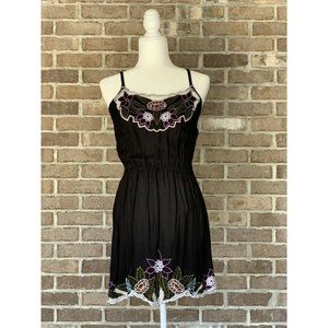 Raviya Little Black Floral Dress Small